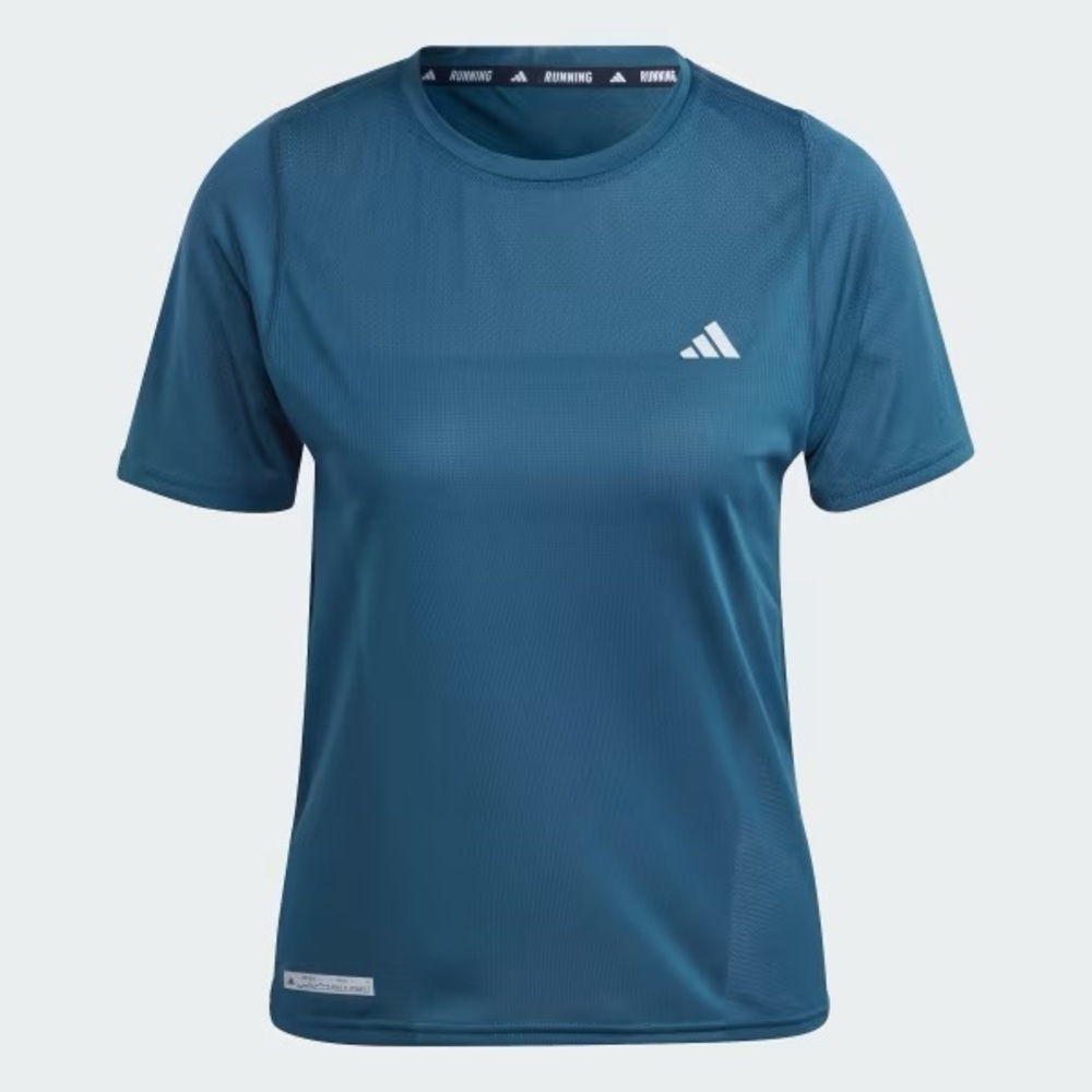 Adidas ultimate knit running tee in turquoise